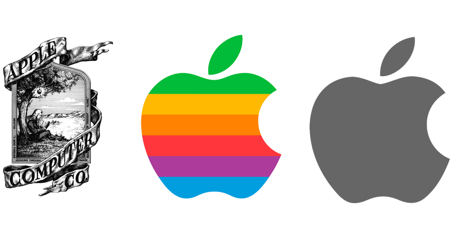 The evolution of the Apple logo.